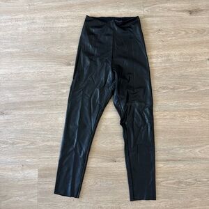 Commando Black Faux Leather Leggings Small